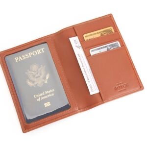 ROYCE New York RFID Blocking Leather Passport Travel Wallet